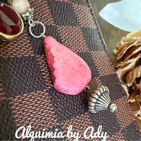 Alquimia Brown and Red Key Card Holder Accessory - Picture 3 of 4